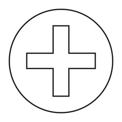 Cross, medical, hospital icon