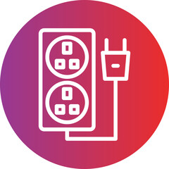 Vector Design Power Socket Icon Style