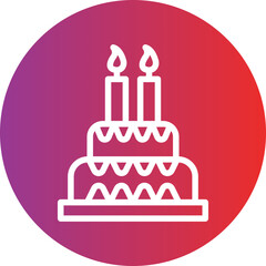 Vector Design Birthday Cake Icon Style