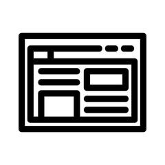 Fototapeta premium browser icon or logo isolated sign symbol vector illustration - high quality black style vector icons 