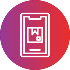 Vector Design Mobile Delivery Box Icon Style