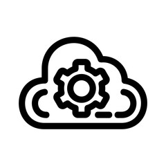 cloud services icon or logo isolated sign symbol vector illustration - high quality black style vector icons
