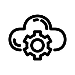 cloud services icon or logo isolated sign symbol vector illustration - high quality black style vector icons
