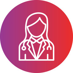 Vector Design Lady Doctor Icon Style
