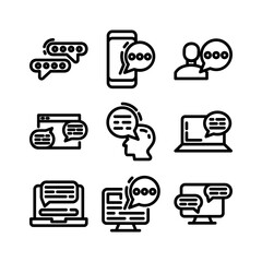 conversation icon or logo isolated sign symbol vector illustration - high quality black style vector icons
