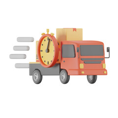 Delivery Fast Time Delivey Package 3D Illustrations