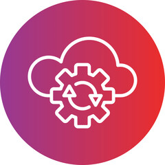 Vector Design Cloud Backup Icon Style