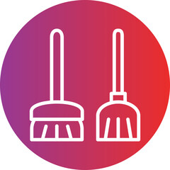 Vector Design Broomstick Icon Style
