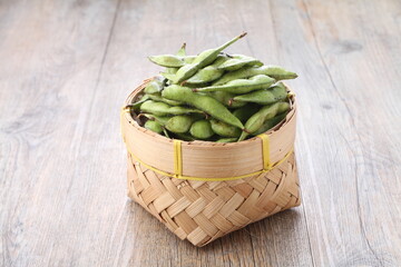 Edamame is Japanese dish and prepared of immature soybeans in the pod. The pods are boiled or...