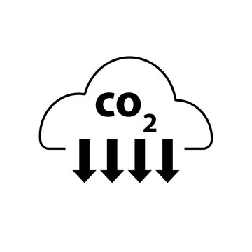 co2 emissions  icon on white background