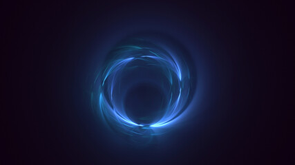 3D rendering abstract blue fractal light background