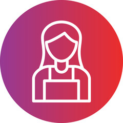 Vector Design Lady Seller Icon Style