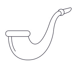 Smoking Pipe St Patrick Outline 2D Illustration