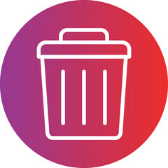 Vector Design Trash Can Icon Style