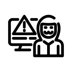 hacker icon or logo isolated sign symbol vector illustration - high quality black style vector icons
