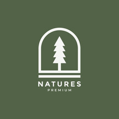 nature tree floral forest green park conservation logo organic vector illustration