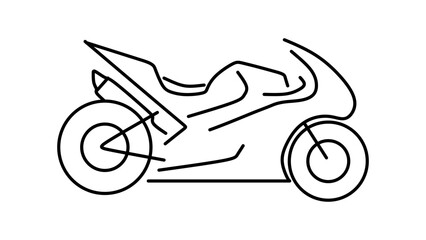 The best Super bike outline icon. Vector illustration from world championship motorcycle racing competition equipment in trendy style. Editable graphic resources for many purposes. 