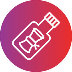 Vector Design Message In A Bottle Icon Style