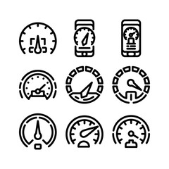 speed icon or logo isolated sign symbol vector illustration - high quality black style vector icons
