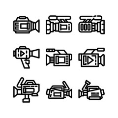 video camera icon or logo isolated sign symbol vector illustration - high quality black style vector icons
