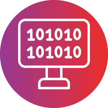 Vector Design Binary Code Icon Style