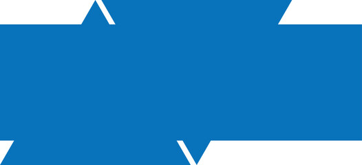 Banner vector, origami speech bubble blue vector