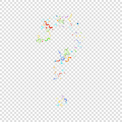 Color serpentine carnival red spiral ribbon curly