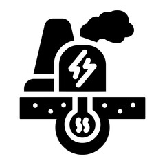 geothermal glyph icon