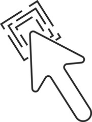 Click icon, cursor icon black vector