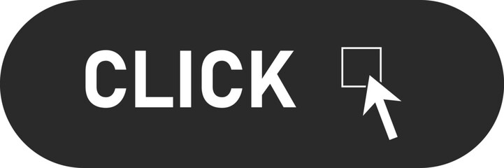 Click icon, cursor icon black vector