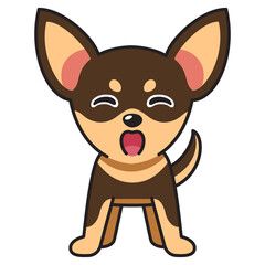 Cartoon happy chihuahua dog for design.