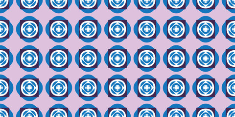 Floral illustration background. Seamless pattern.Vector. 花のイラストパターン
