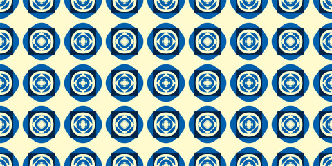 Floral illustration background. Seamless pattern.Vector. 花のイラストパターン
