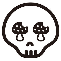 ロゴ風デザイン / きのこ