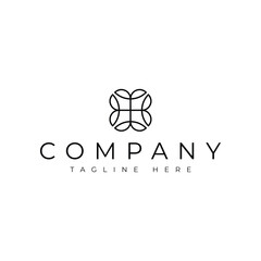 abstract elegant flower beauty logo design