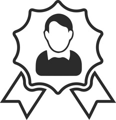 VIP customer user icon, VIP membership icon black vector
