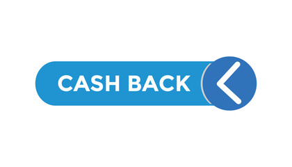 cash back button web banner templates. Vector Illustration