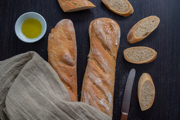 Fresh French Baguette Bread 