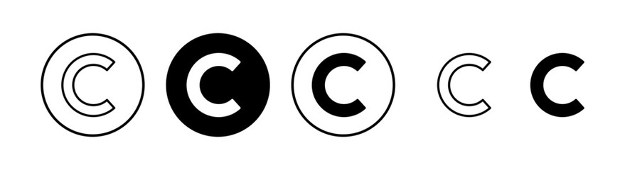 Fototapeta na wymiar Copyright icon vector illustration. copyright sign and symbol