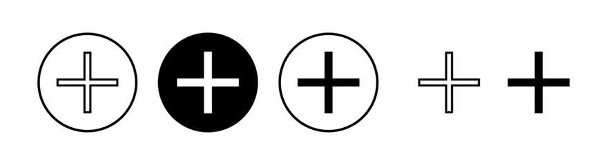 Plus Icon vector illustration. Add plus sign and symbol