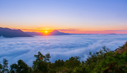 sunrise over the mountains