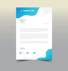Modern vector letterhead   design template for your business and corporate project, set to print.