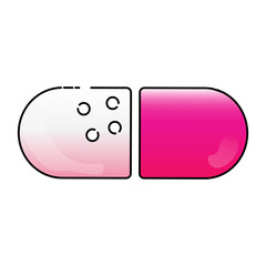 Pink Capsule isolated icon vector sign