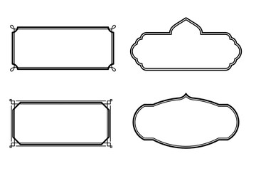 Obraz premium A set of simple vintage style frames 