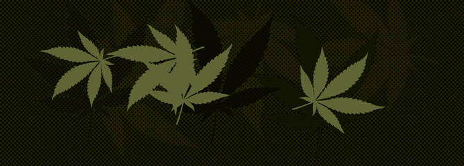 Abstract cannabis leaf design background image.