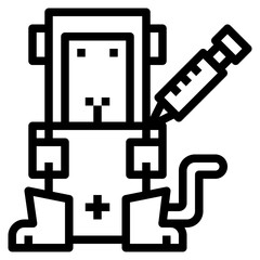 monkey line icon style