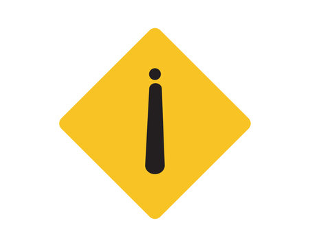 Danger sign. Warning sign. Danger or hazard yellow symbol.