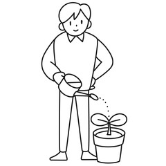 資産運用をする若い男性のイメージ図