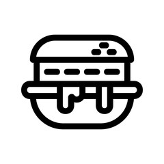 burger icon or logo isolated sign symbol vector illustration - high quality black style vector icons
