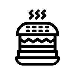 burger icon or logo isolated sign symbol vector illustration - high quality black style vector icons
